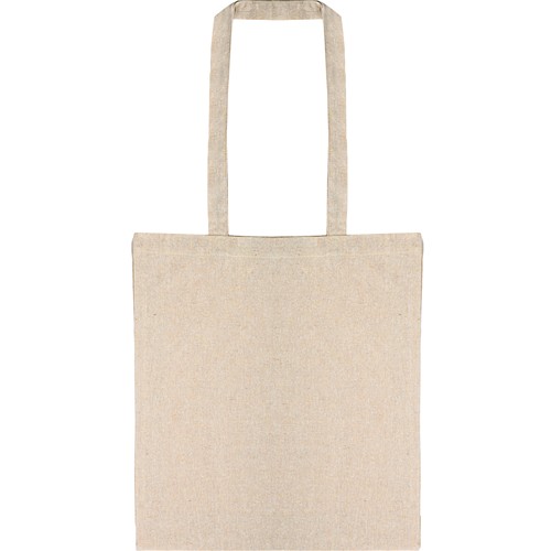 100% RECYCLED COTTON (150 gr/m²) SHOPPING BAG WITH GUSSET