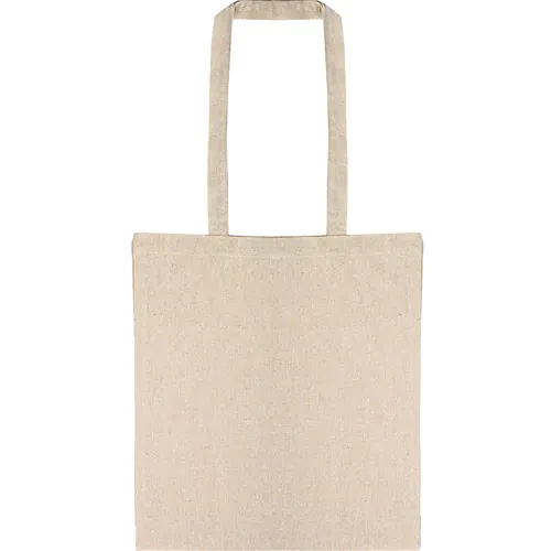 100% RECYCLED COTTON (150 gr/m²) SHOPPING BAG WITH GUSSET