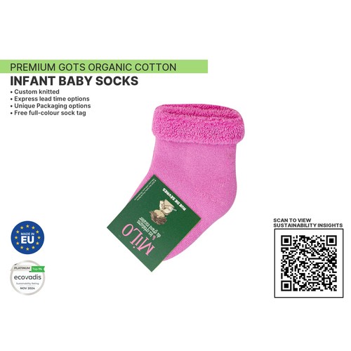Premium ORGANIC Infant baby Socks by Kingly