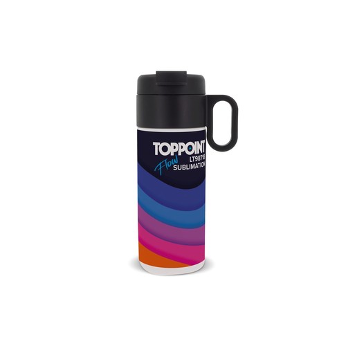 Borraccia termica Flow con manico sublimazione 400ml Borraccia termica Flow con manico sublimazione 400ml