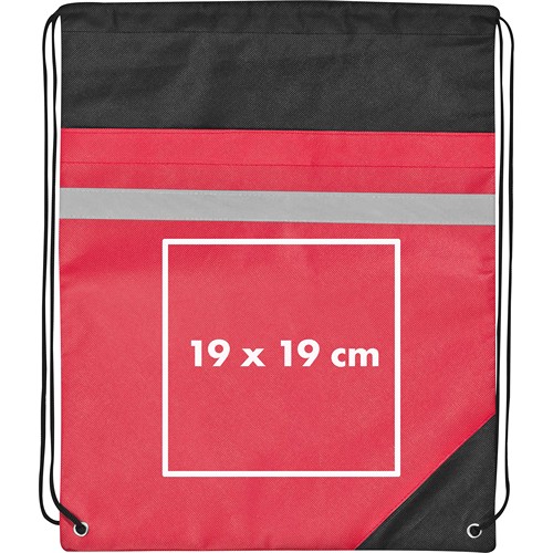 Borsa da palestra tnt con inclusa banda riflettente KONRAD Borsa da palestra tnt con inclusa banda riflettente KONRAD