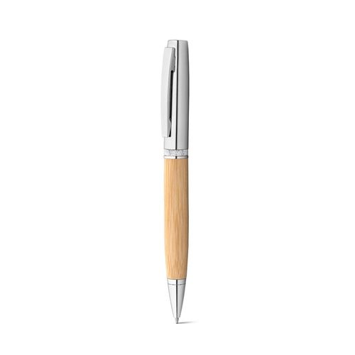 FUJI. Penna a sfera in metallo e bambù con custodia FUJI. Penna a sfera in metallo e bambù con custodia