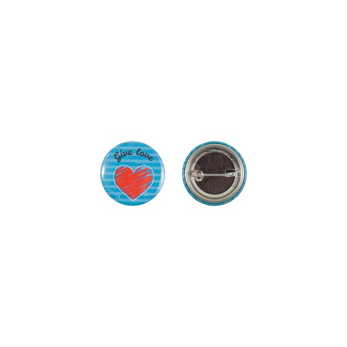 Bouton en métal 31mm avec goupille double sertie