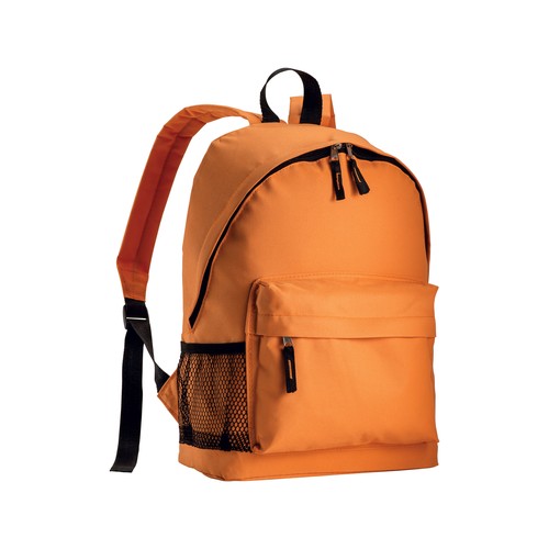 600D polyester 3-pocket backpack (one mesh side pocket). Adjustable shoulder straps 600D polyester 3-pocket backpack (one mesh side pocket). Adjustable shoulder straps