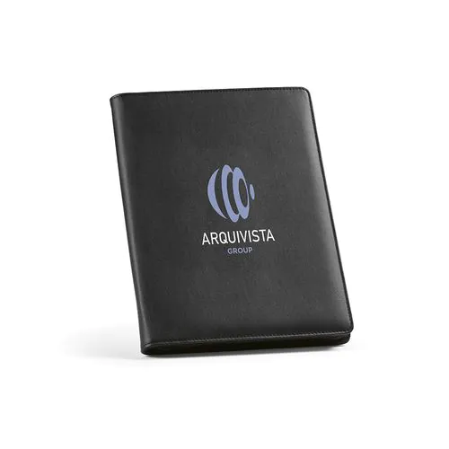 Cartella A4 Orwell in rPU. 64 fogli FSC e chiusura con zip