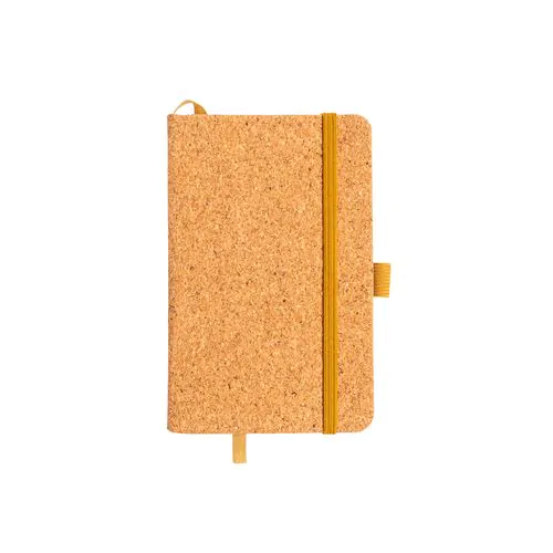 Carnet en liège, feuilles lignées de couleur ivoire, 80 pages de 70 gr, papier recyclé.