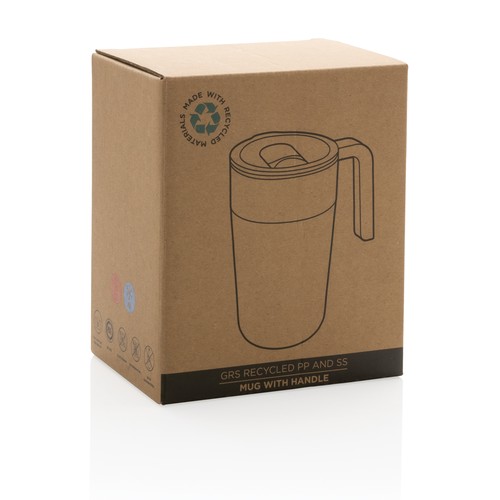 Taza con asa de PP y SS Reciclado GRS Taza con asa de PP y SS Reciclado GRS