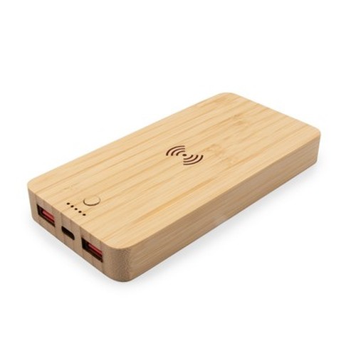 Bamboo wireless power bank 8000 mAh B'RIGHT, wireless charger 15W | Benson Bamboo wireless power bank 8000 mAh B'RIGHT, wireless charger 15W | Benson