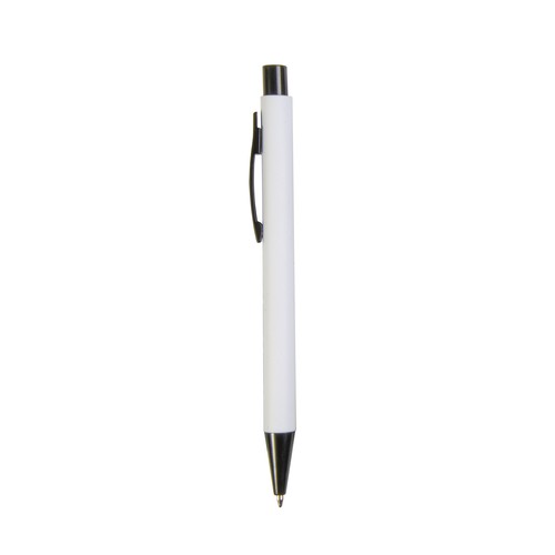 Penna a scatto in plastica con clip in metallo Penna a scatto in plastica con clip in metallo