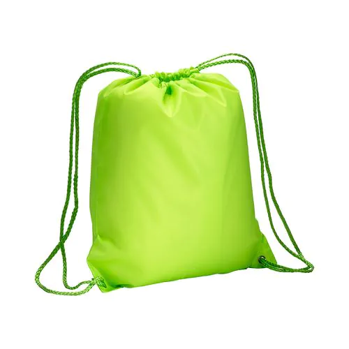 Fluorescent 210T polyester backpack with drawstring closure and reinforced corners Fluorescent 210T polyester backpack with drawstring closure and reinforced corners