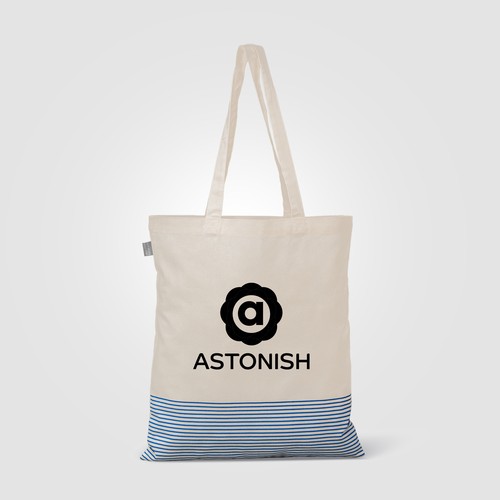 Aro Recycled 5 oz Cotton Micro Stripe Tote Bag - 9.7L Aro Recycled 5 oz Cotton Micro Stripe Tote Bag - 9.7L