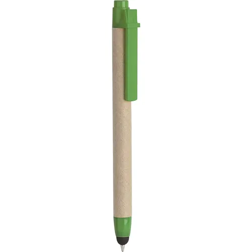 TOUCH SCREEN BALLPOINT PEN IN PLASTIC AND RECYCLED CARDBOARD