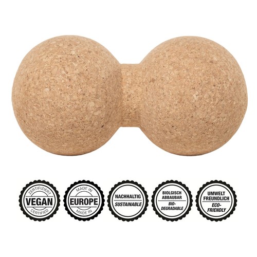 Cacahuete de masaje de corcho, 16 x 8 cm, "Made in Europe"