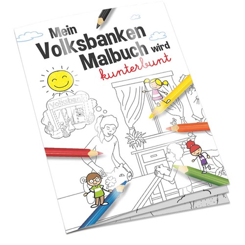 Colouring book / set A6 - Volksbanken - Colouring book neutral