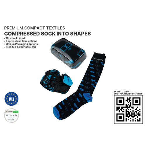 chaussettes jacquard comprimée en forme de chaussette