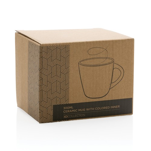 Ceramic mug with coloured inner 300ml Ceramic mug with coloured inner 300ml