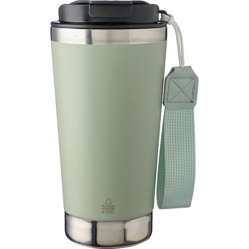 Gerecycled roestvrijstalen dubbelwandige drinkbeker 500 ml Kayla Gerecycled roestvrijstalen dubbelwandige drinkbeker 500 ml Kayla