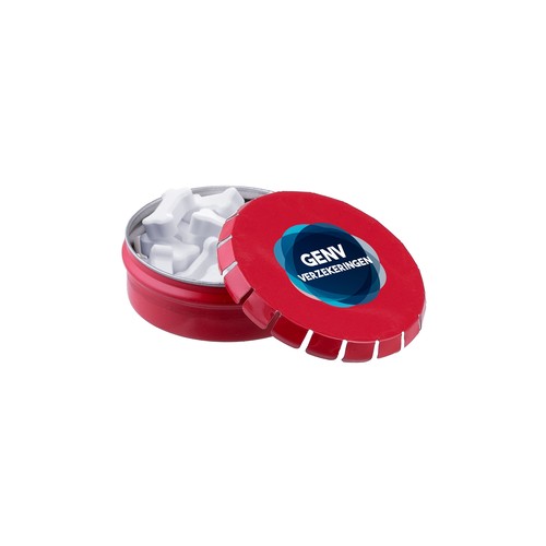Mini clic-clac tin with shape peppermint