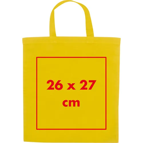 Bolsa de algodón con asas cortas