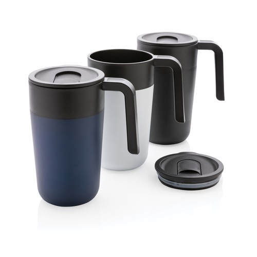 GRS Recycled PP and SS mug with handle GRS Recycled PP and SS mug with handle
