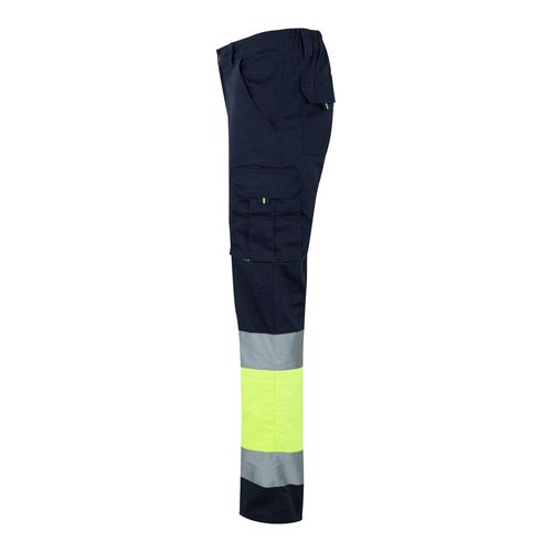 VL ZEUS. Tweekleurige stretchbroek met meerdere zakken (240 g/m²), van katoen (46%), EME (38%) en polyester (16%) VL ZEUS. Tweekleurige stretchbroek met meerdere zakken (240 g/m²), van katoen (46%), EME (38%) en polyester (16%)