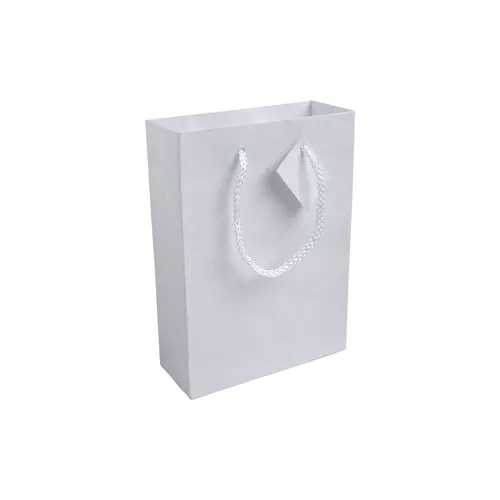 157 g/m2 laminated paper shopping bag with gusset and bottom reinforcement, string handles 157 g/m2 laminated paper shopping bag with gusset and bottom reinforcement, string handles
