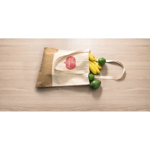 MERCAT. Torba ze 100% bawełny (160 g/m²) z detalami z imitacji juty MERCAT. Torba ze 100% bawełny (160 g/m²) z detalami z imitacji juty