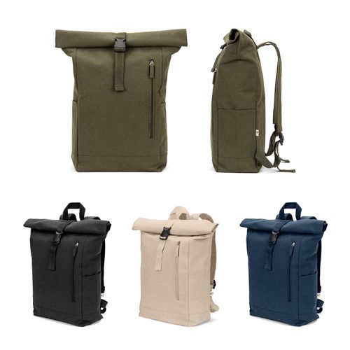 SAINT. Roll top backpack in recycled cotton and recycled polyester (380 g/m²) SAINT. Roll top backpack in recycled cotton and recycled polyester (380 g/m²)