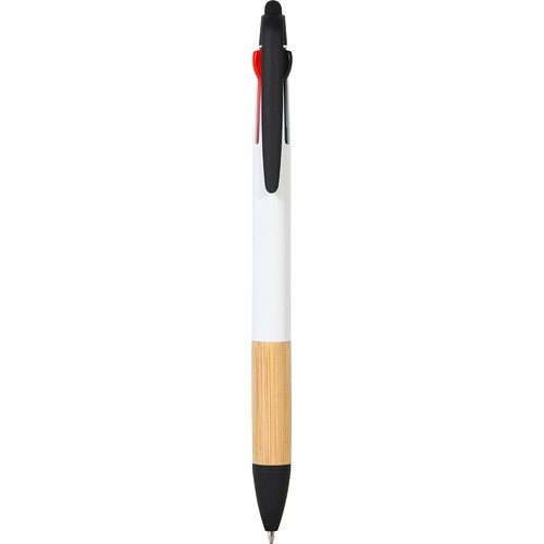 3 COLORS TOUCH SCREEN BALLPOINT PEN IN PLASTIC AND BAMBOO