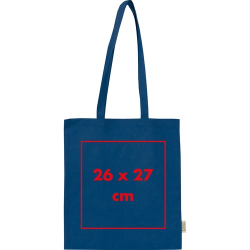 Bolsa de algodón con asas largas fabricada con algodón reciclado y RPET Bolsa de algodón con asas largas fabricada con algodón reciclado y RPET