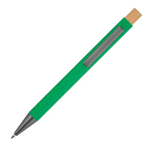 pen made from recycled aluminium with bamboo pusher pen made from recycled aluminium with bamboo pusher