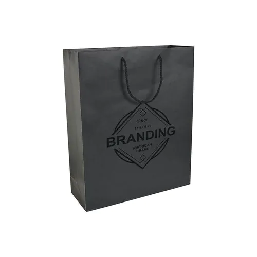 157 g/m2 matte laminated paper shopping bag with gusset and bottom reinforcement 157 g/m2 matte laminated paper shopping bag with gusset and bottom reinforcement