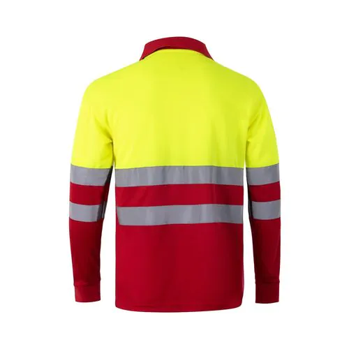 VL VULCAN. Polo bicolore (160g/m²) à manches longues, en polyester (100%) VL VULCAN. Polo bicolore (160g/m²) à manches longues, en polyester (100%)