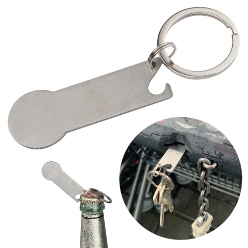 Sleutelhanger met winkelwagenmunt Stickit Sleutelhanger met winkelwagenmunt Stickit