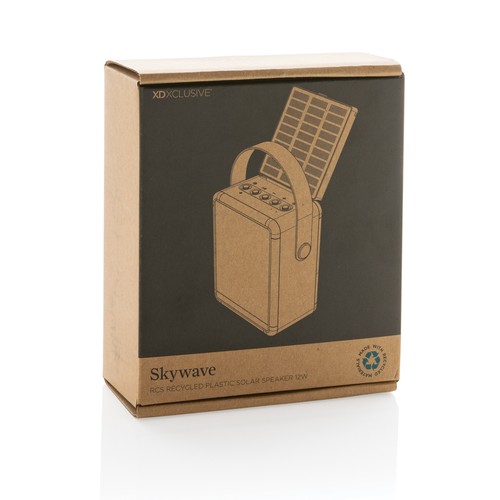 Altavoz solar 12W plástico reciclado RCS Skywave Altavoz solar 12W plástico reciclado RCS Skywave
