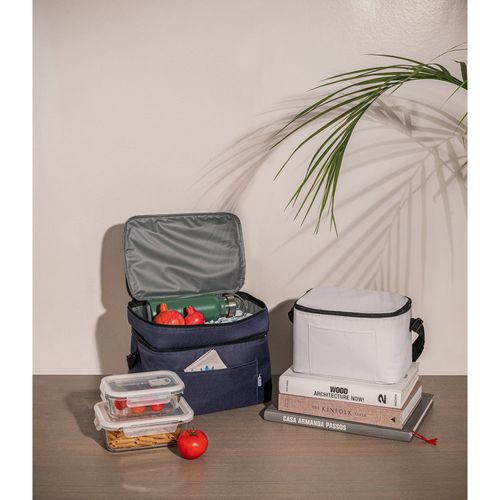 CANCUN LARGE. Sac thermique en polyester recyclé 600D, avec sangle réglable 14 L CANCUN LARGE. Sac thermique en polyester recyclé 600D, avec sangle réglable 14 L