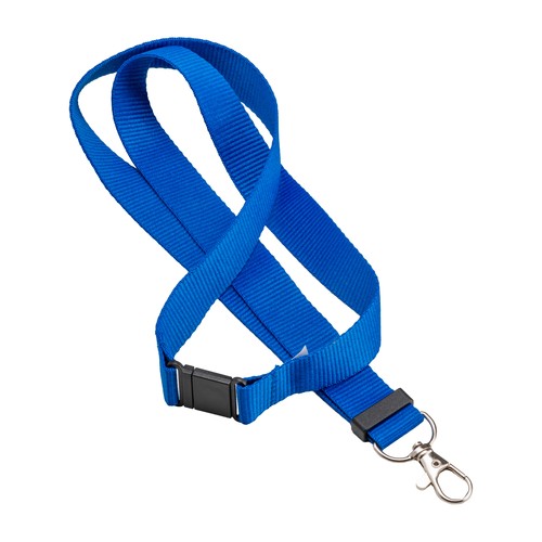 Lanyard para el cuello de poliéster reciclado R-PET con mosquetón y cierre de seguridad Lanyard para el cuello de poliéster reciclado R-PET con mosquetón y cierre de seguridad