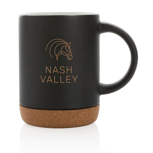 Taza de cerámica con base de corcho 280ml.
