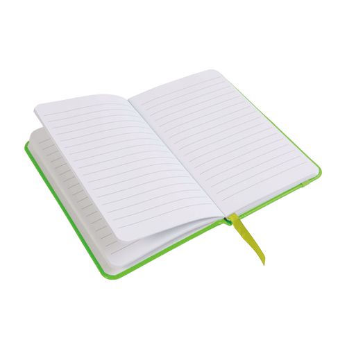 Cahier avec fermeture élastique couleur fluo
