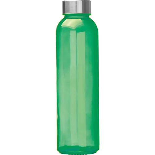 Transparent drinking bottle with grey lid Transparent drinking bottle with grey lid