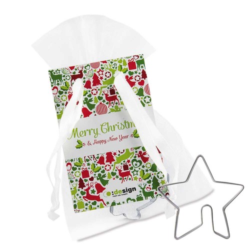 Cup baking-shapes in organza bag - cups-star Cup baking-shapes in organza bag - cups-star