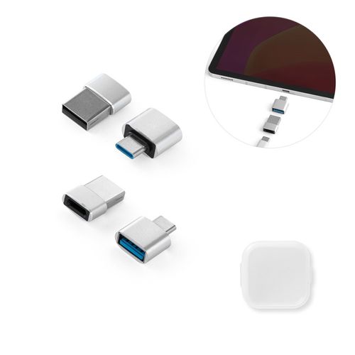 MINSKY. Set of 2 aluminium USB-A / USB-C adapters MINSKY. Set of 2 aluminium USB-A / USB-C adapters