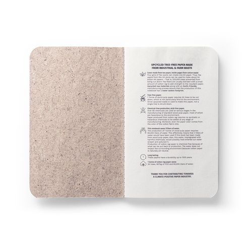 TEAPAD SOFT. A6 notepad with flexible cover made from tea leafs waste (65%) TEAPAD SOFT. A6 notepad with flexible cover made from tea leafs waste (65%)