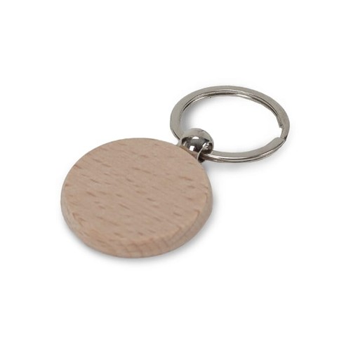 Key ring wood round Ø40mm Key ring wood round Ø40mm