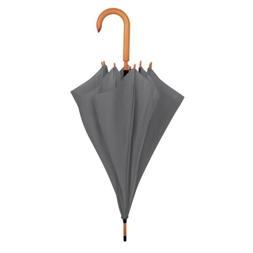 PARAPLUIE GRIS MANCHE EN BOIS d=105 cm PARAPLUIE GRIS MANCHE EN BOIS d=105 cm