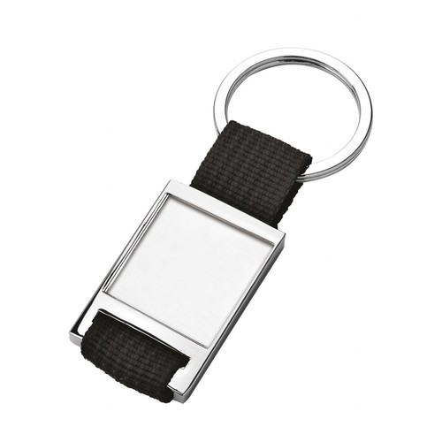PORTE-CLÉS TISSU NOIR CREUX 25X25 MM PORTE-CLÉS TISSU NOIR CREUX 25X25 MM