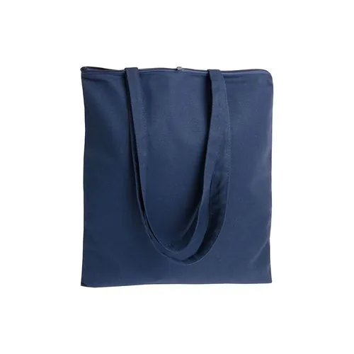 220 g/m2 cotton shopping bag, long handles, zip closure 220 g/m2 cotton shopping bag, long handles, zip closure