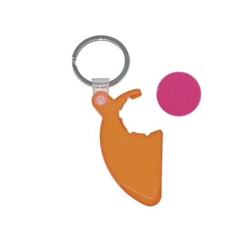 sleutelhanger met winkelmuntje sleutelhanger met winkelmuntje