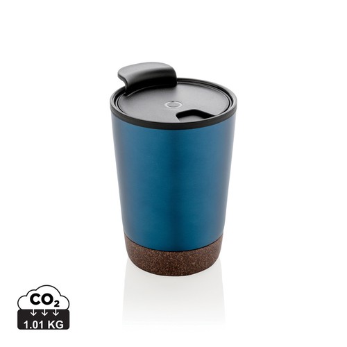 GRS gerecycled PP en roestvrijstalen kurk koffiebeker GRS gerecycled PP en roestvrijstalen kurk koffiebeker
