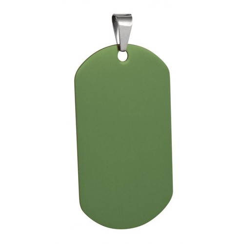 MILITARY TAG ALUMINIUM GREEN 29x53